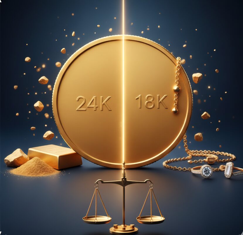 تفاوت طلای 18 عیار با 24 عیار
